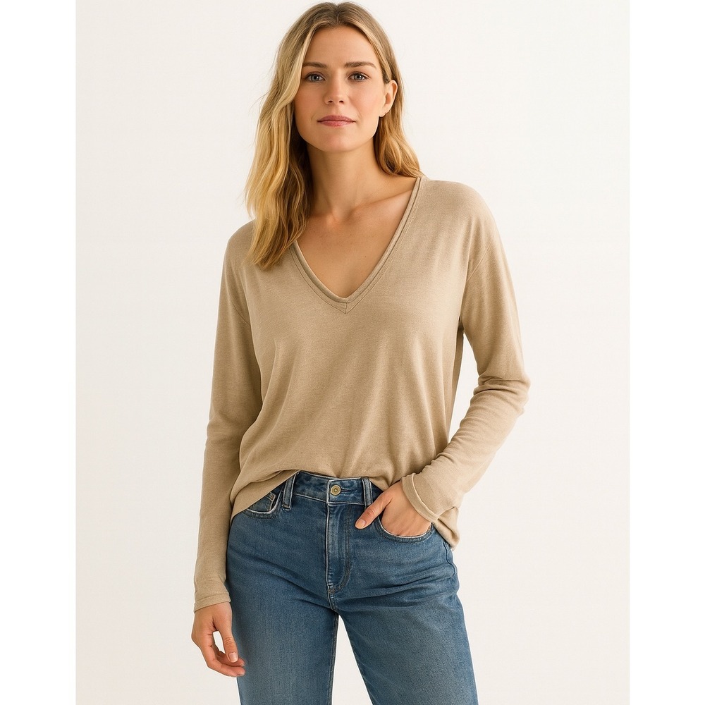 J.‎ Crew NWT Women's Linen Blend Lightweight V-Neck Sweater- Size Large